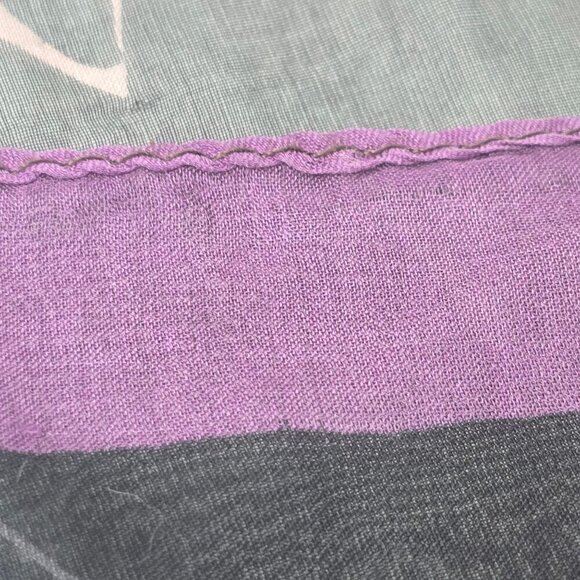 Louis Vuitton Paris Purple and Black Monogram Silk Chiffon Scarf - Distressed - Picture 5 of 9